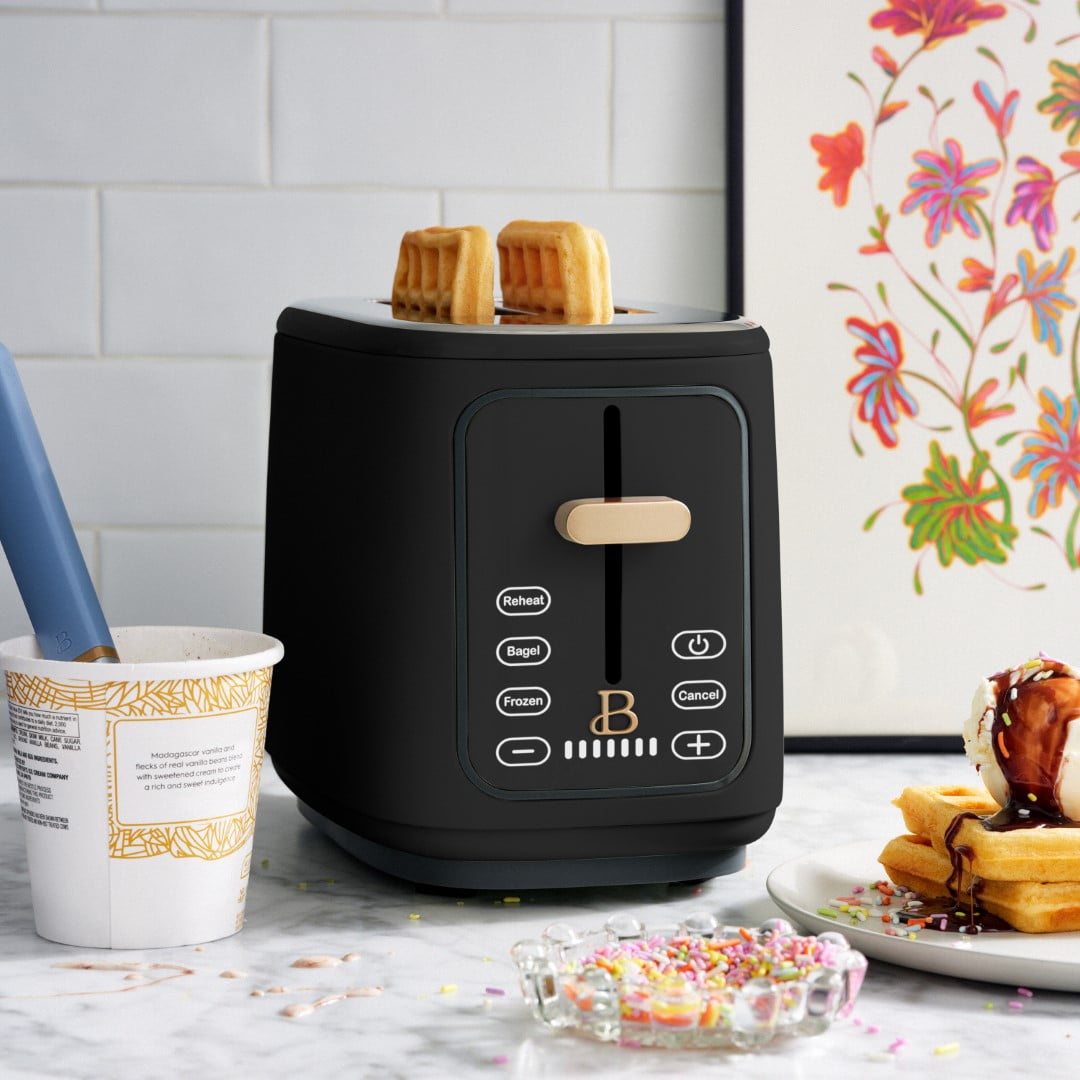 Beautiful 2 Slice Toaster with Touch-Activated Display, Thyme Green by Drew Barrymore