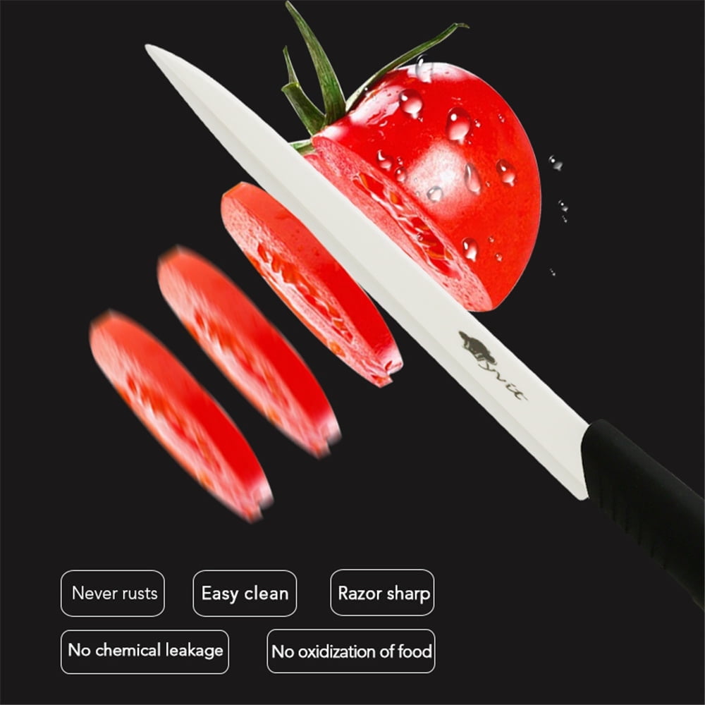 Ceramic Kitchen Knife 6 inch Chef Knife with Cover Fruit Paring Knife for Cutting Slicing Cheese Lettuce Vegetable