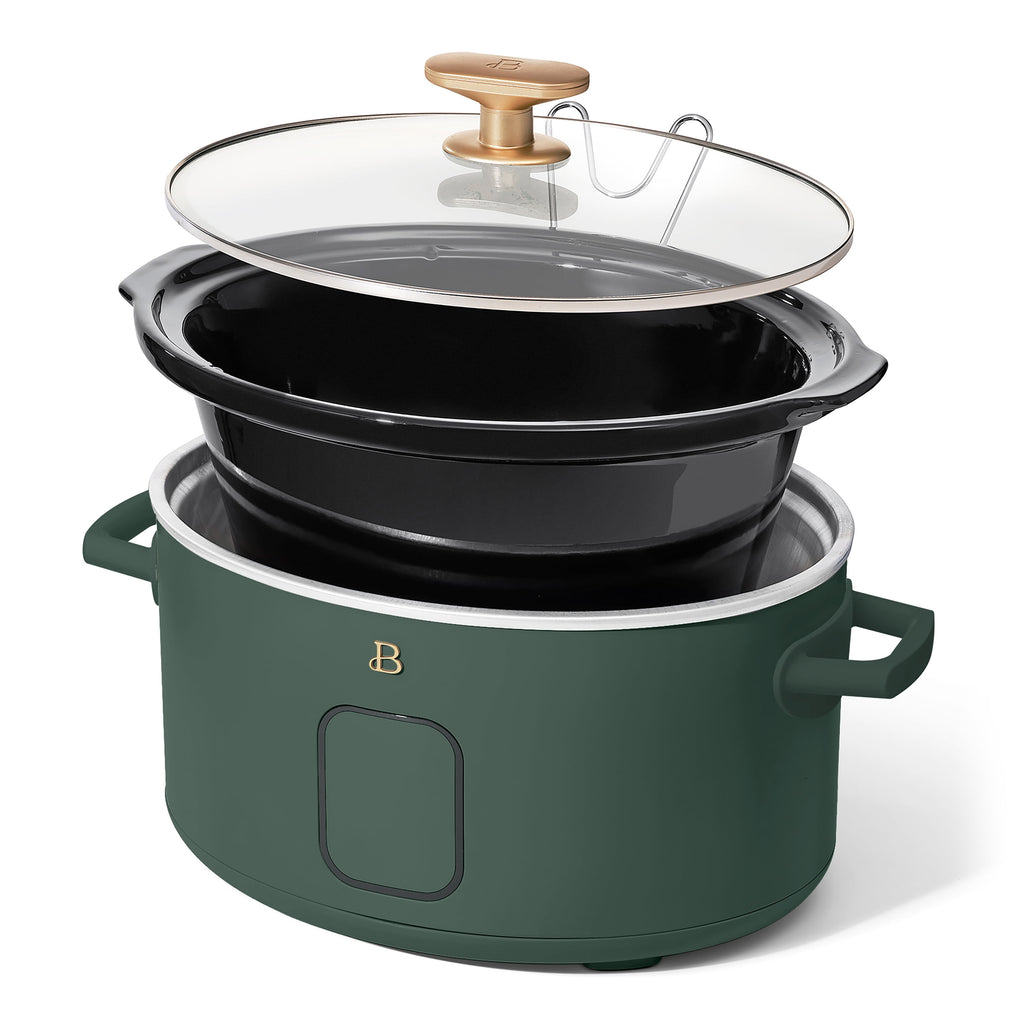 Beautiful 6 Qt Programmable Slow Cooker, Thyme Green by Drew Barrymore