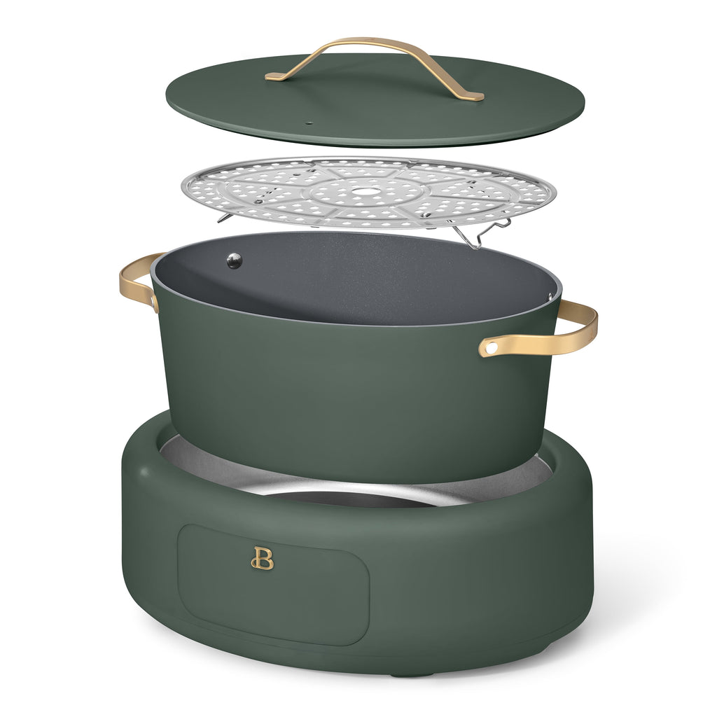 Beautiful 10 in 1, 6 Qt Electric Multi-Cooker, Thyme Green by Drew Barrymore