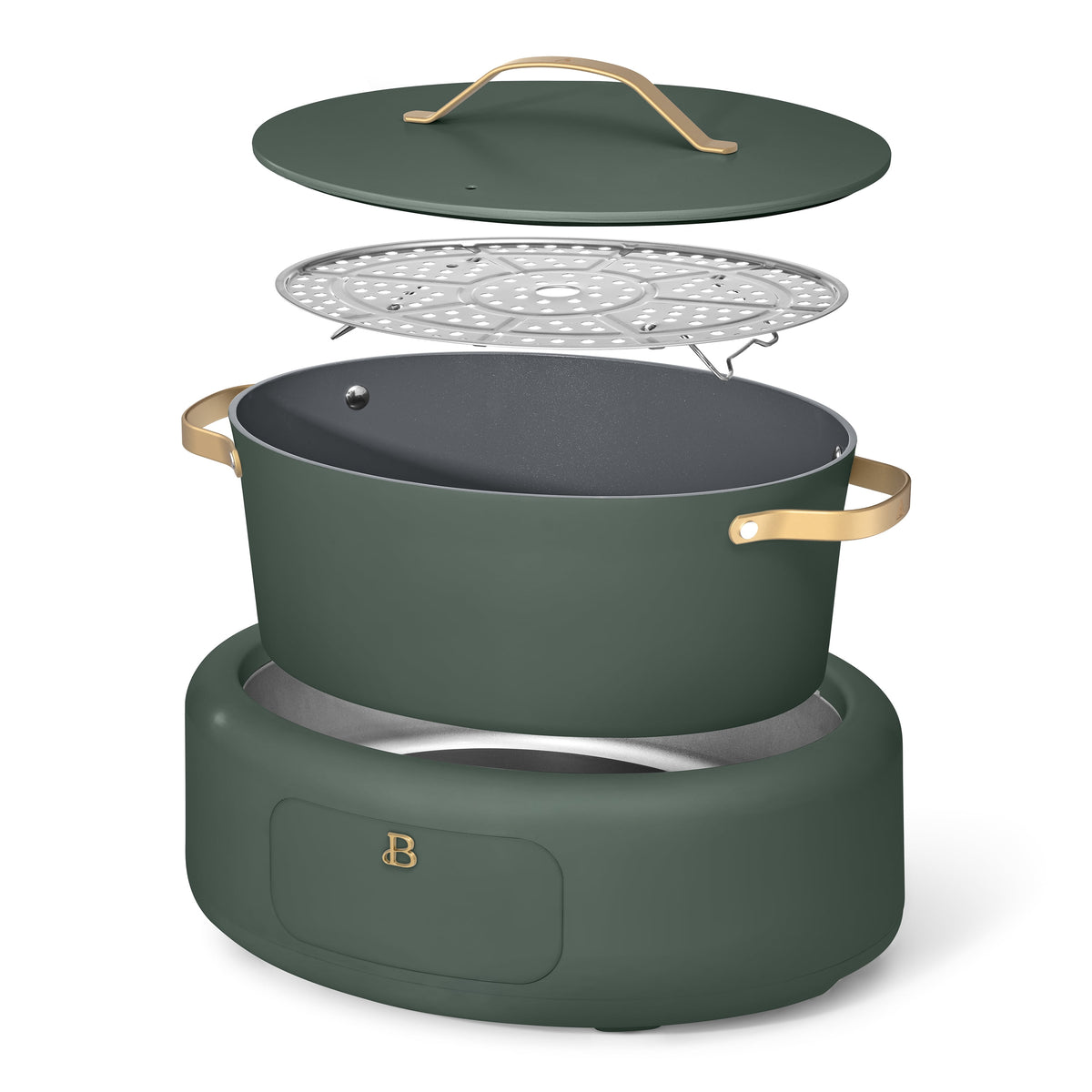 Beautiful 10 in 1, 6 Qt Electric Multi-Cooker, Thyme Green by Drew Barrymore