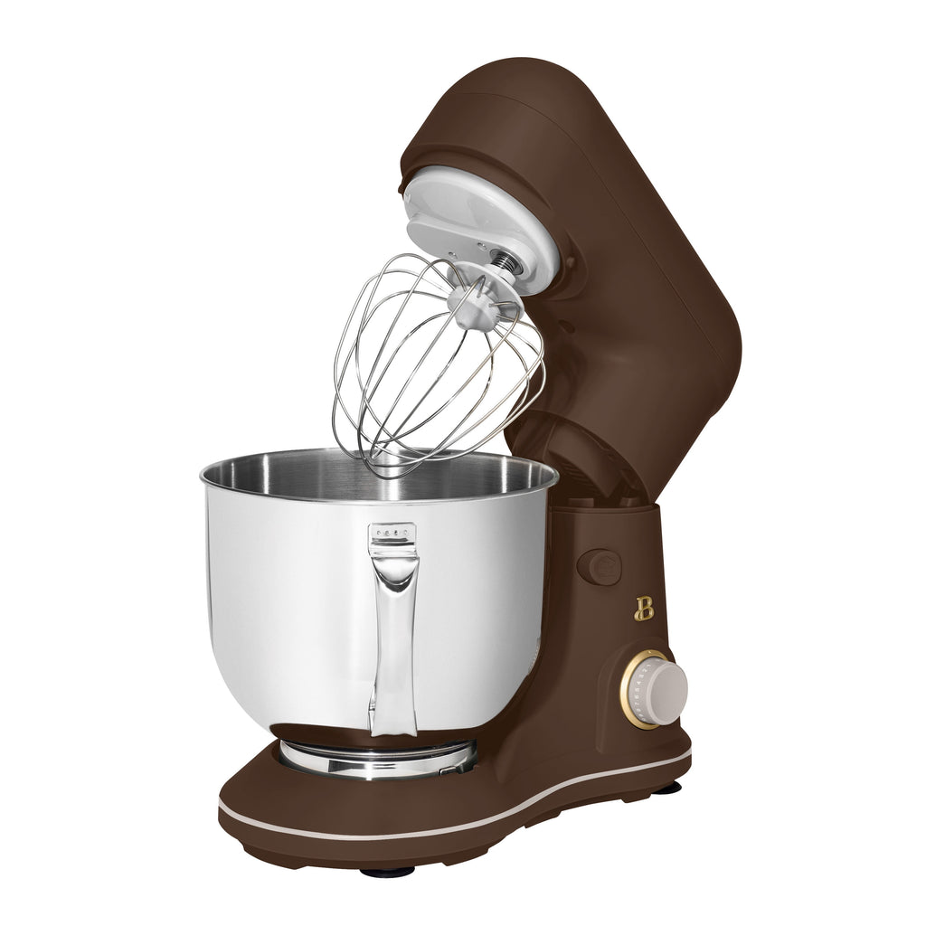 Beautiful 5.3 Qt Stand Mixer, Lightweight & Powerful with Tilt-Head, Chocolate by Drew Barrymore