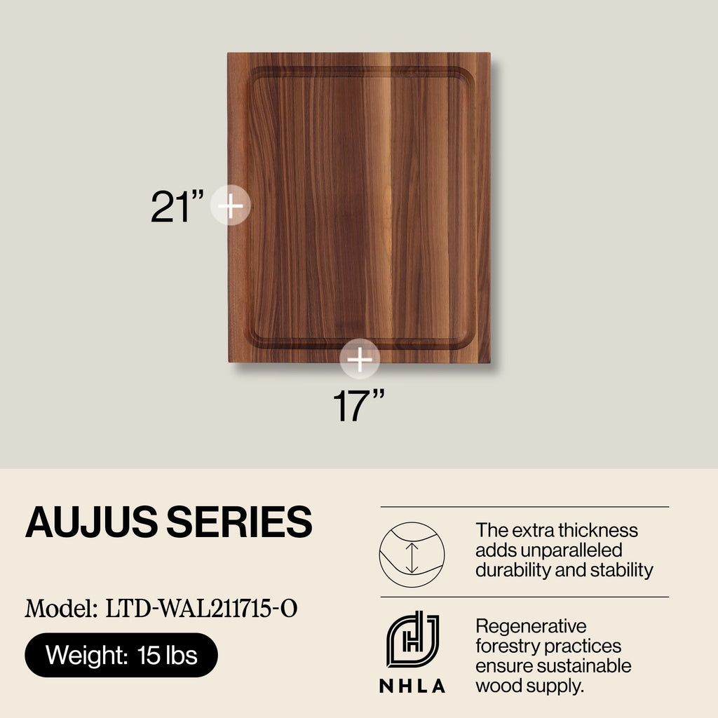 John Boos BBQ Collection Reversible Wood Cutting Board,Juice Groove, Walnut