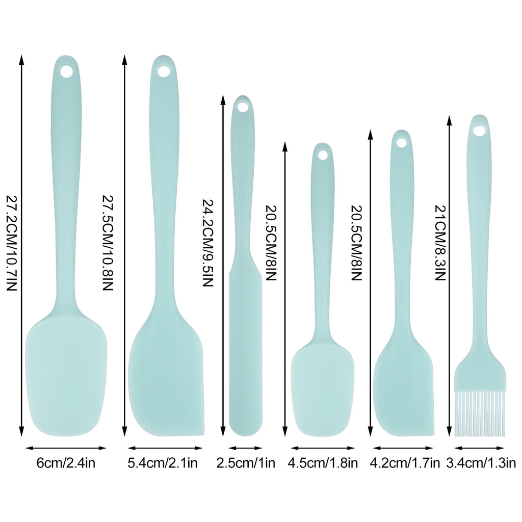 AOWOO Silicone Spatula Set of 6, Food Grade Rubber Spatulas and Cooking Utensils, Heat-Resistant Kitchen Non Stick Utensils for Cooking, Baking, Mixing, Scraping, BPA-Free, Dishwasher Safe