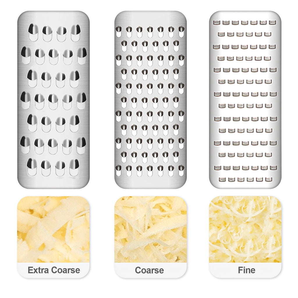 Dream Snail Lemon Zester Cheese Grater 3-Pcs Set Stainless Steel Kitchen Graters for Cheese, Vegetable, Dishwasher Safe, 11.4 inches &11.8 inches