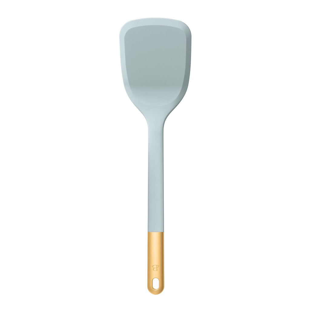 Beautiful 6-Piece Silicone Kitchen Tool Set with Ceramic Crock, Chocolate by Drew Barrymore