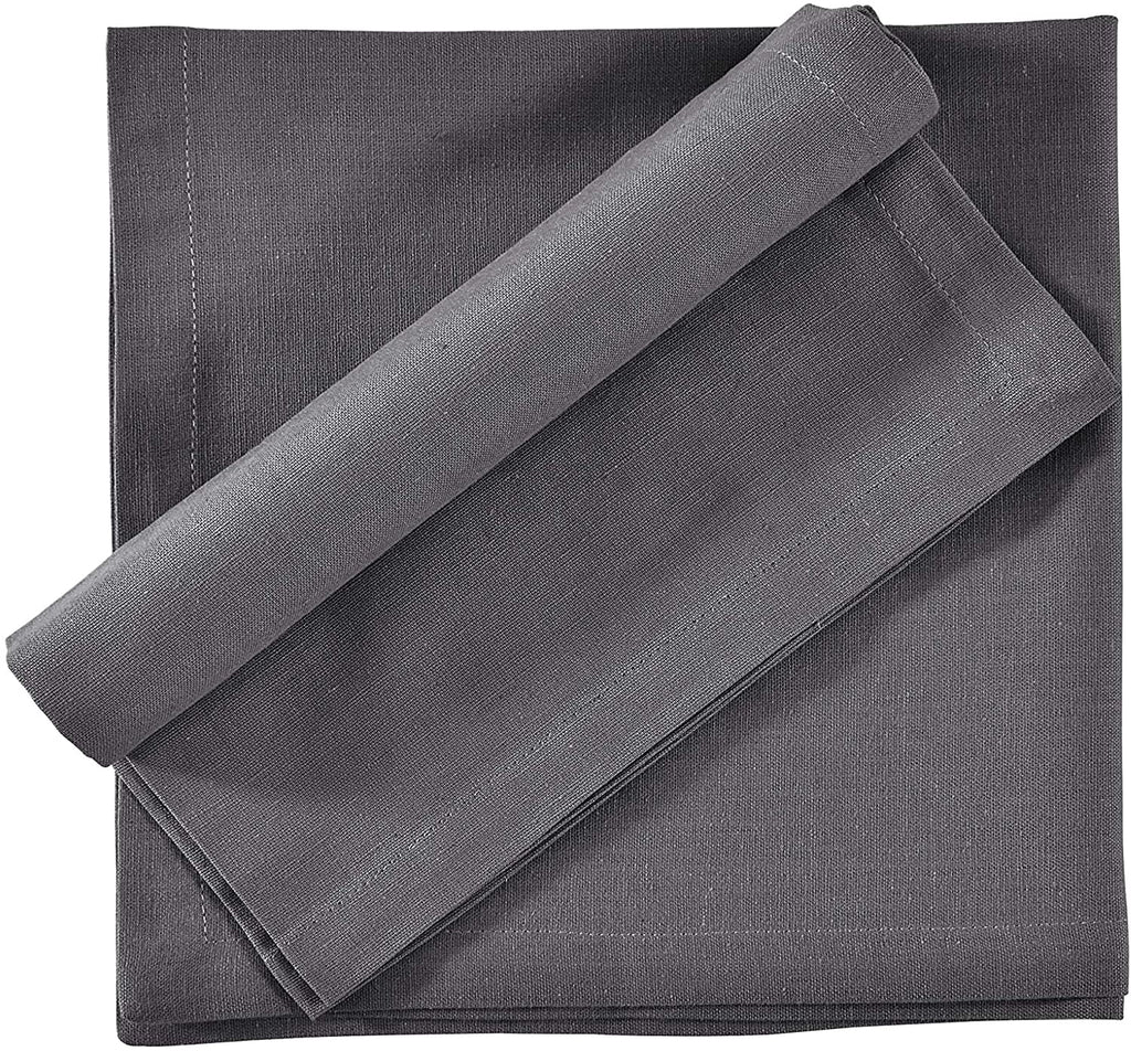 Fingercraft Cloth Napkin, Solid Color Cotton Linen Blend Table Napkins, Soft and Absorbent Fabric, Set of 12, Blush Pink