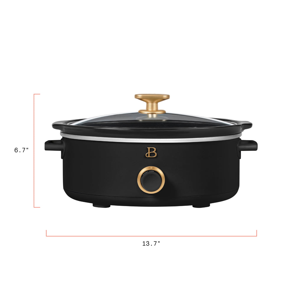 Beautiful 2.5 Qt Dip and Serve Manual Slow Cooker, Chocolate by Drew Barrymore