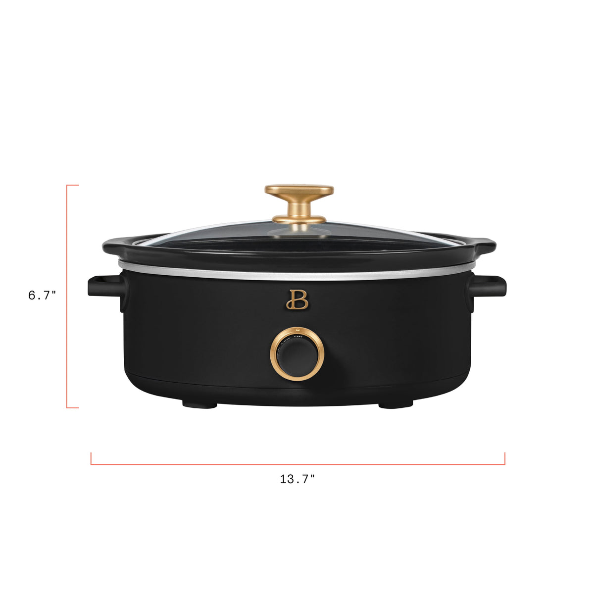 Beautiful 2.5 Qt Dip and Serve Manual Slow Cooker, Chocolate by Drew Barrymore