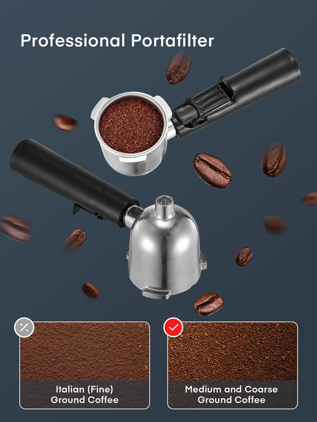 FOHERE Espresso Machine, 3.5 Bar 4 Cup Steam Espresso Machine Cappuccino Maker with Milk Frother
