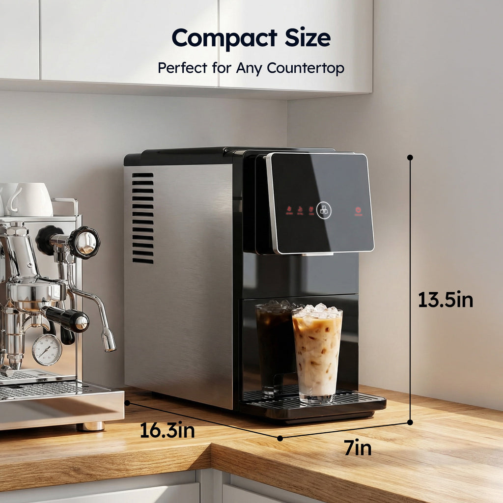 Simzlife Countertop Nugget Ice Maker, 40 Lbs/24H Chewable Sonic Pellet Ice, Self-Cleaning Ice Machine, 1.8L Tank