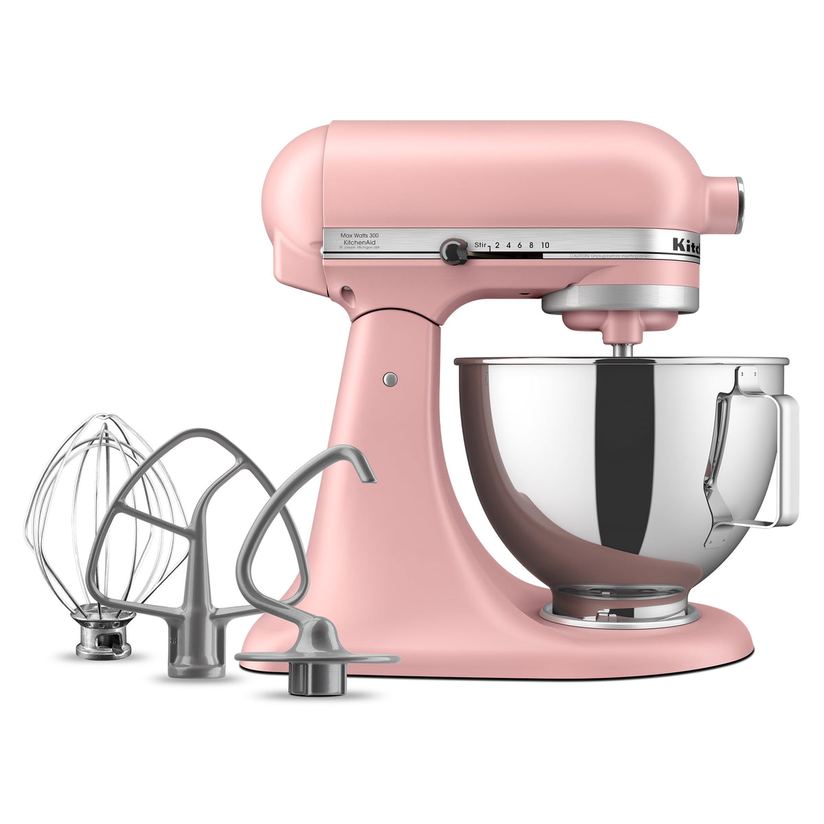 KitchenAid Deluxe Series 4.5 Quart Tilt-Head Stand Mixer with Stainless Bowl, Contour Silver, KSM97CU