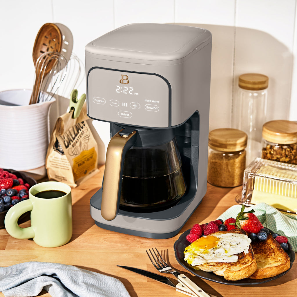 Beautiful 12 cup Programmable Coffee Maker, Thyme Green by Drew Barrymore