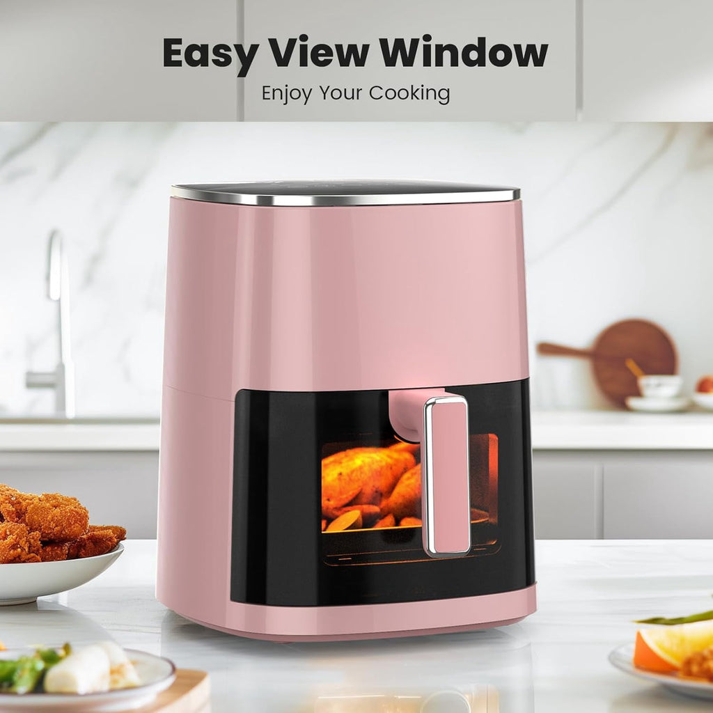 Air Fryer, 6-Quart Smart Air Fryer, 12-in-1 Functions - Air Fry, Roast, Reheat, Dehydrate, Bake, Steam, and More, 400Â°F Max Temperature, Grey