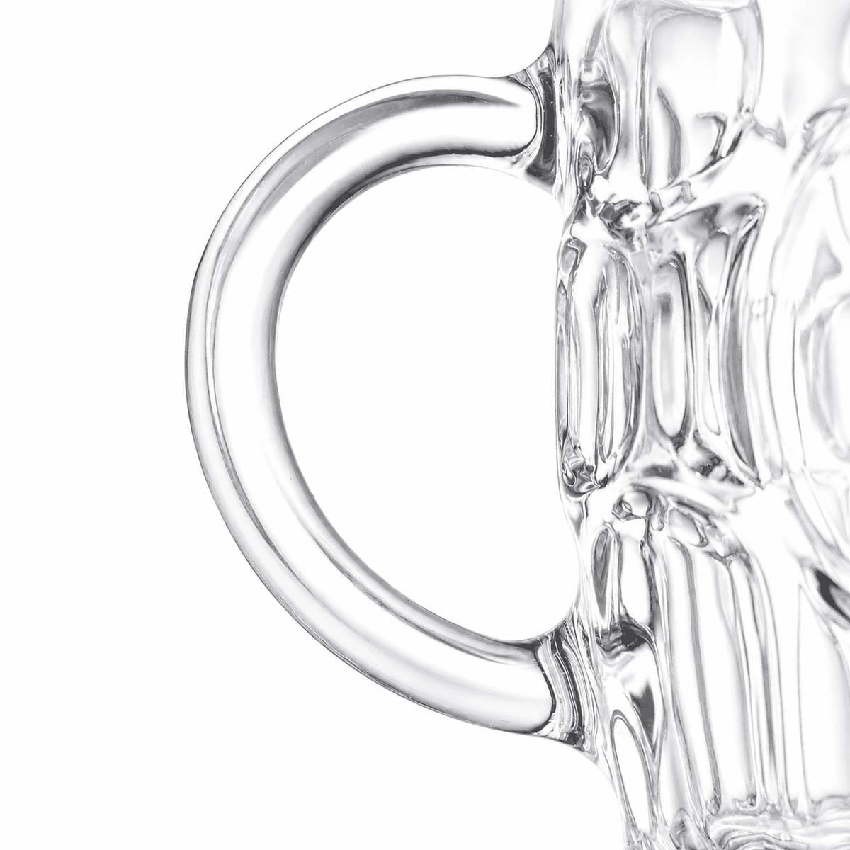 QUANSHANGJU 22 Oz Clear Glass Beer Mugs with Handles, Set of 6, Freezer & Dishwasher Safe for Home Bar Parties