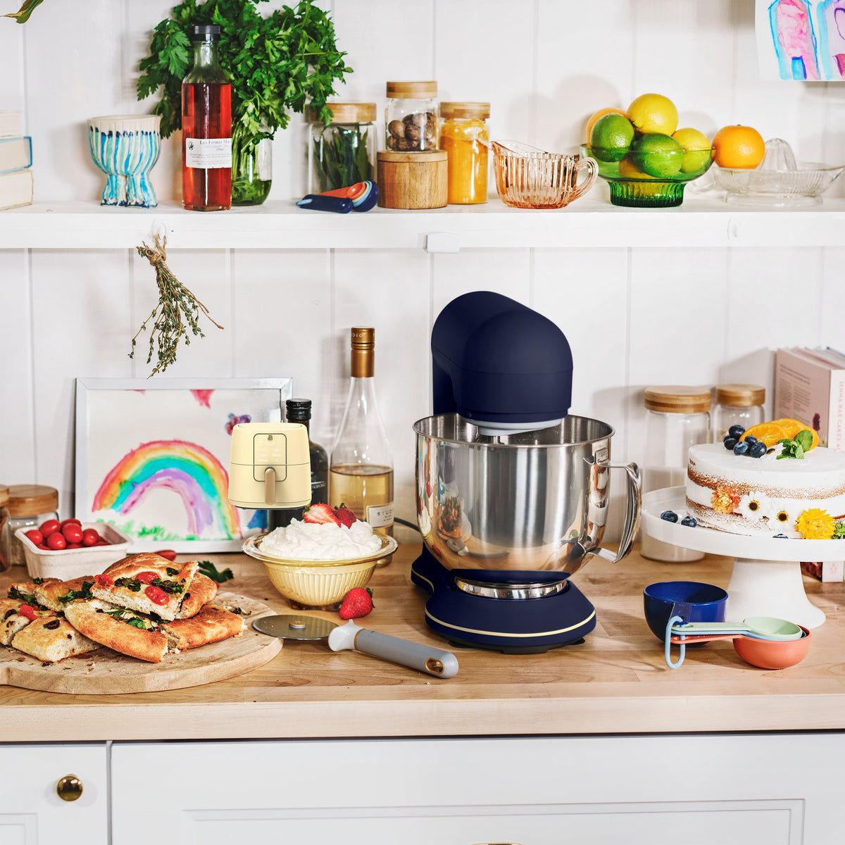Beautiful 5.3 Qt Stand Mixer, Lightweight & Powerful with Tilt-Head, Chocolate by Drew Barrymore