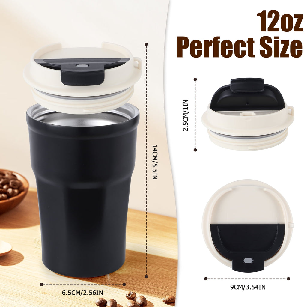 Ochapa 360 ML/12oz Coffee Tumbler, Double Walled Stainless Steel Insulated Travel Coffee Mug