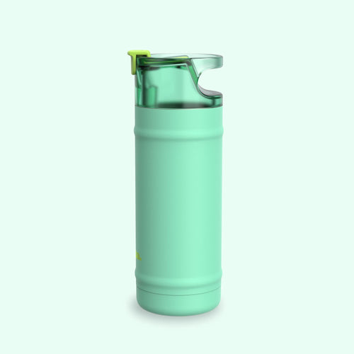 Bubba 18oz DualSip Insulated Stainless Steel Water Bottle with Straw & Sip Lid, Tropical Eclipse Mint/Green