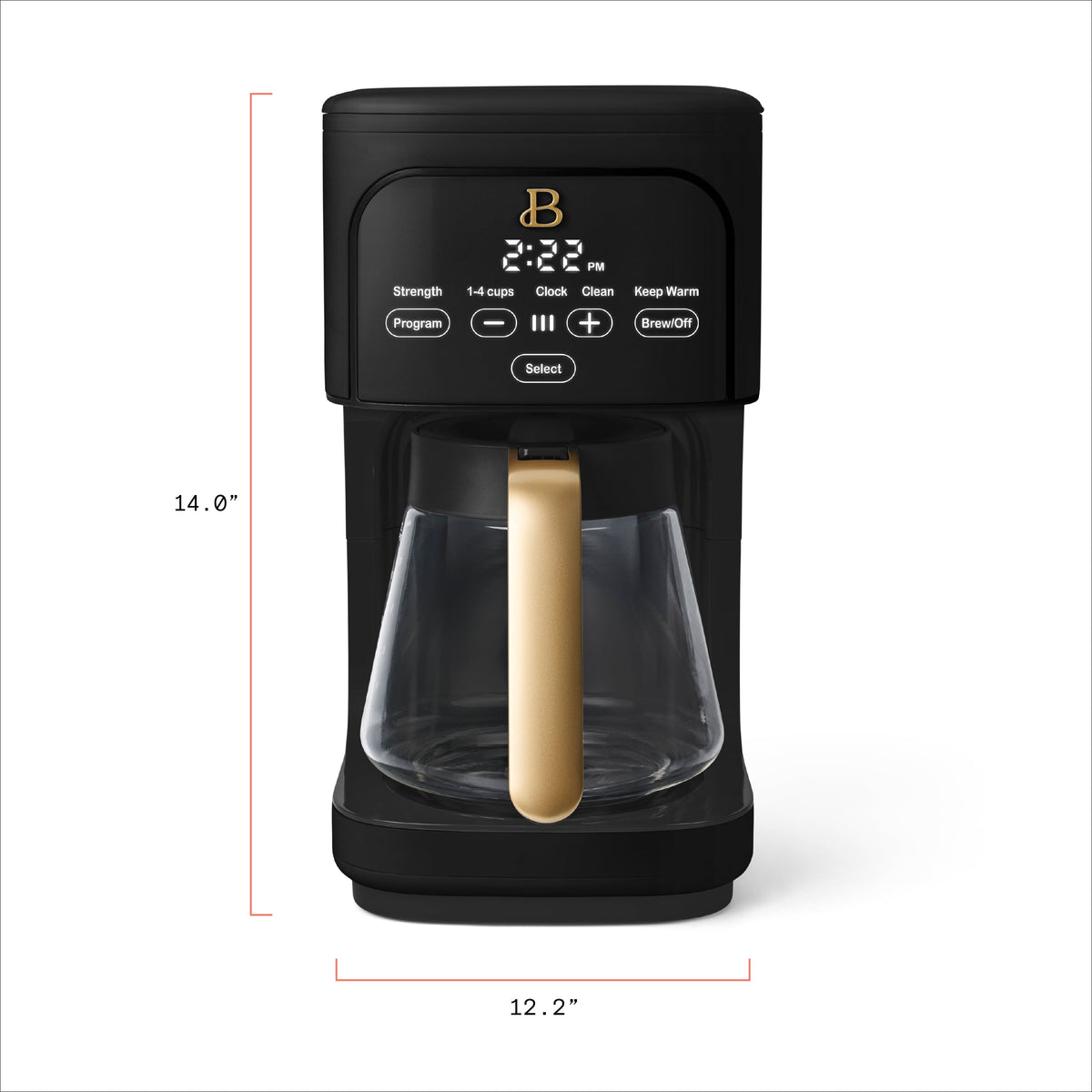 Beautiful 12 cup Programmable Coffee Maker, Thyme Green by Drew Barrymore