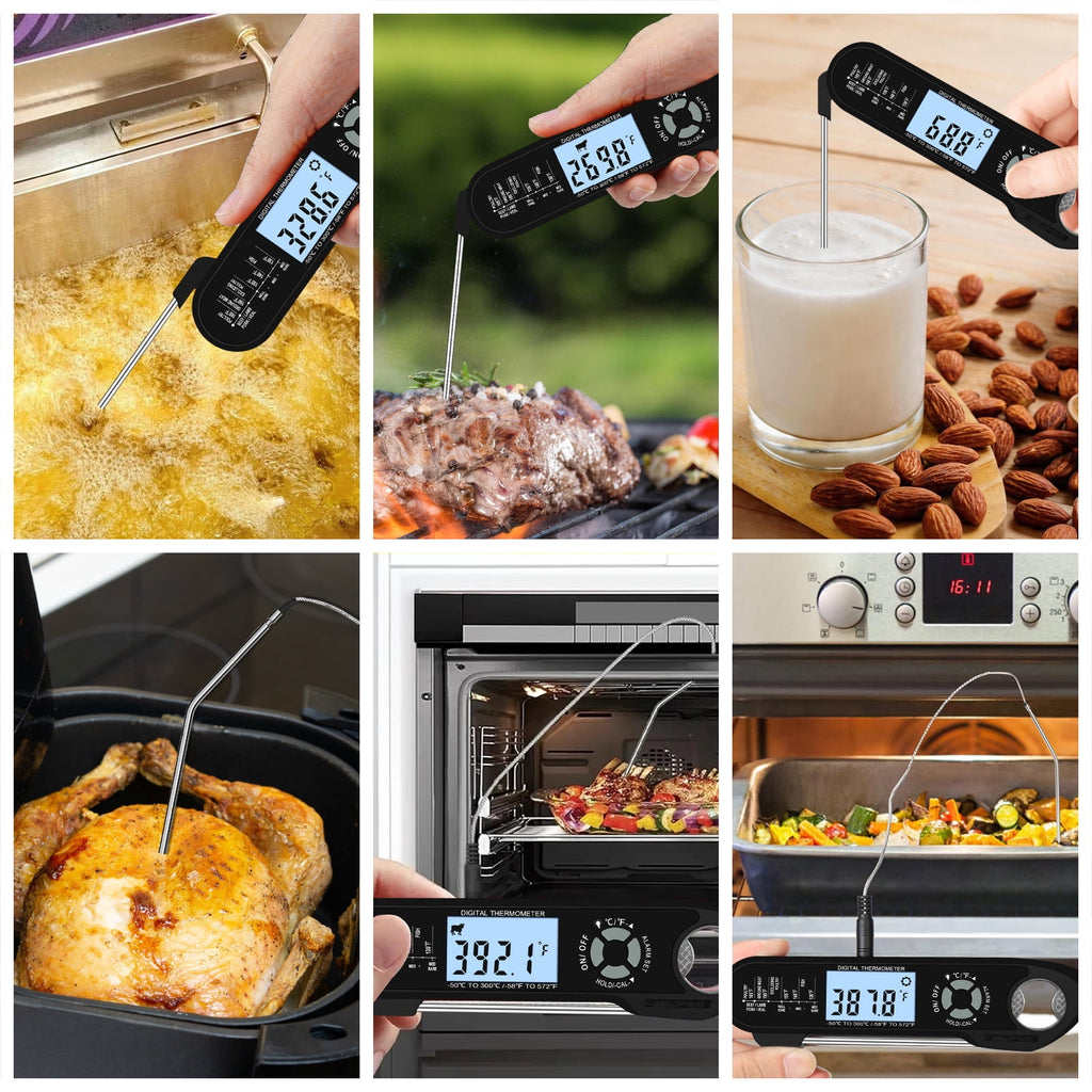AGCAN Digital Meat Thermometer Instant Read Food Thermometers for BBQ Grilling Cooking