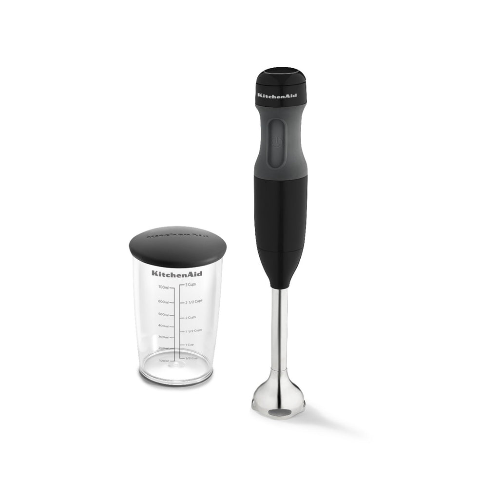 KitchenAid 2-Speed Corded Hand Blender, Onyx Black with Blending Jar and Lid, KHB1231OB