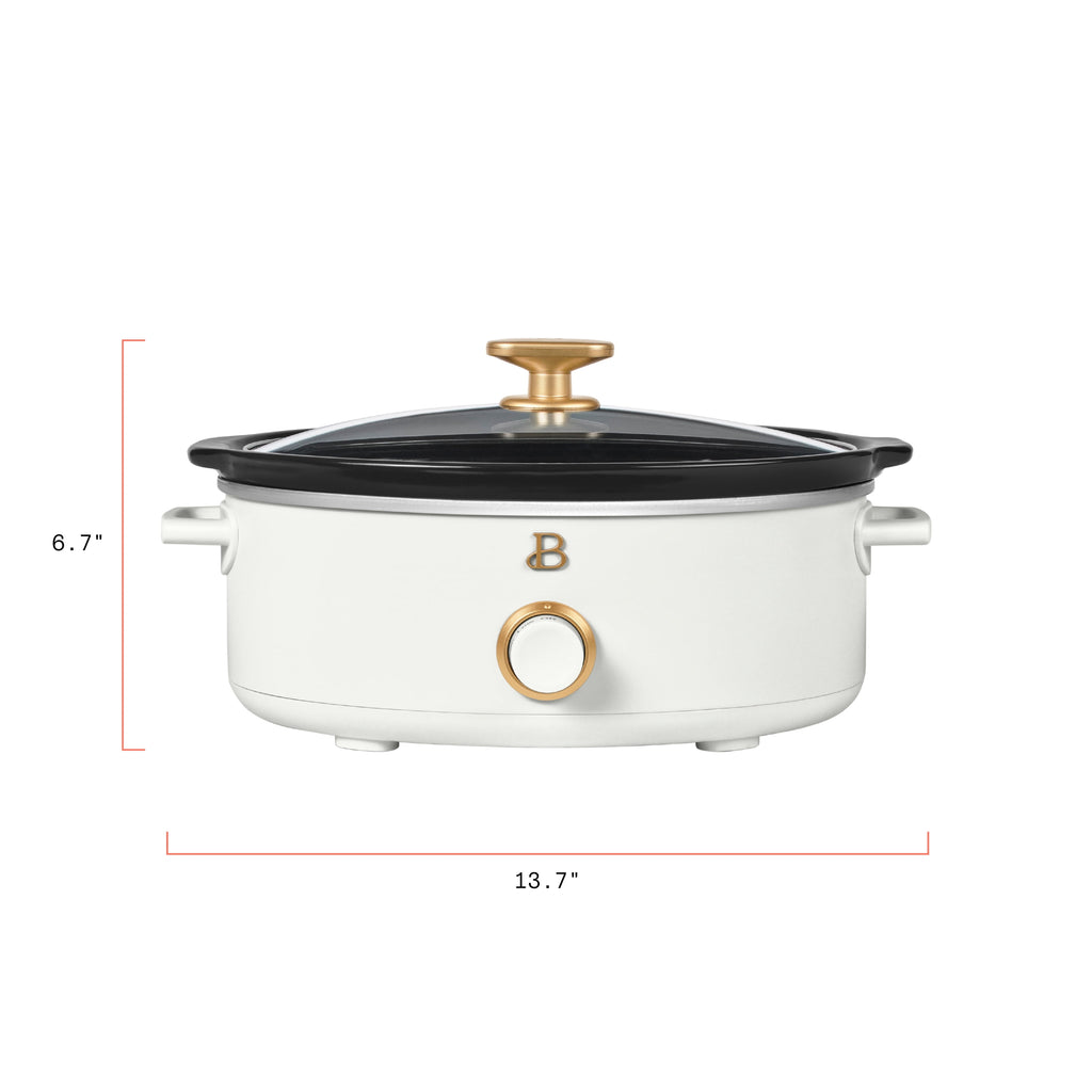Beautiful 2.5 Qt Dip and Serve Manual Slow Cooker, Chocolate by Drew Barrymore