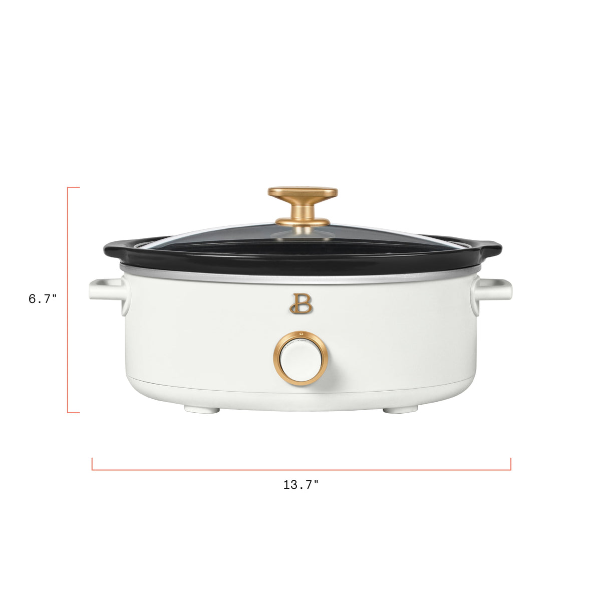 Beautiful 2.5 Qt Dip and Serve Manual Slow Cooker, Chocolate by Drew Barrymore