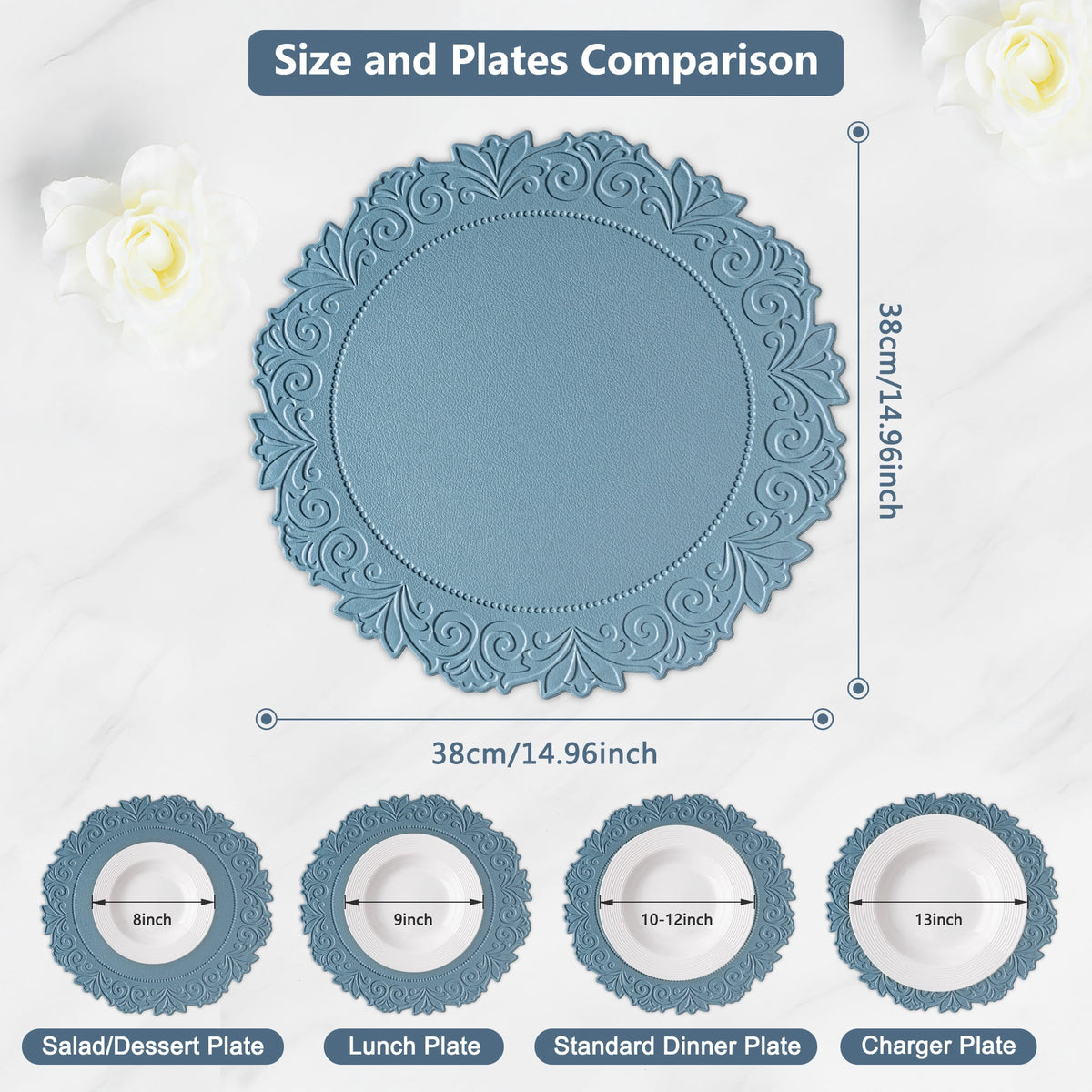 VCVCOO Placemats Set of 4 Beige Leather Place Mats Waterproof Wipeable Heat Resistant Sturdy Rectangle Kitchen Dining Table Mats for Indoor Outdoor Reversible Easy to Clean Place Mats