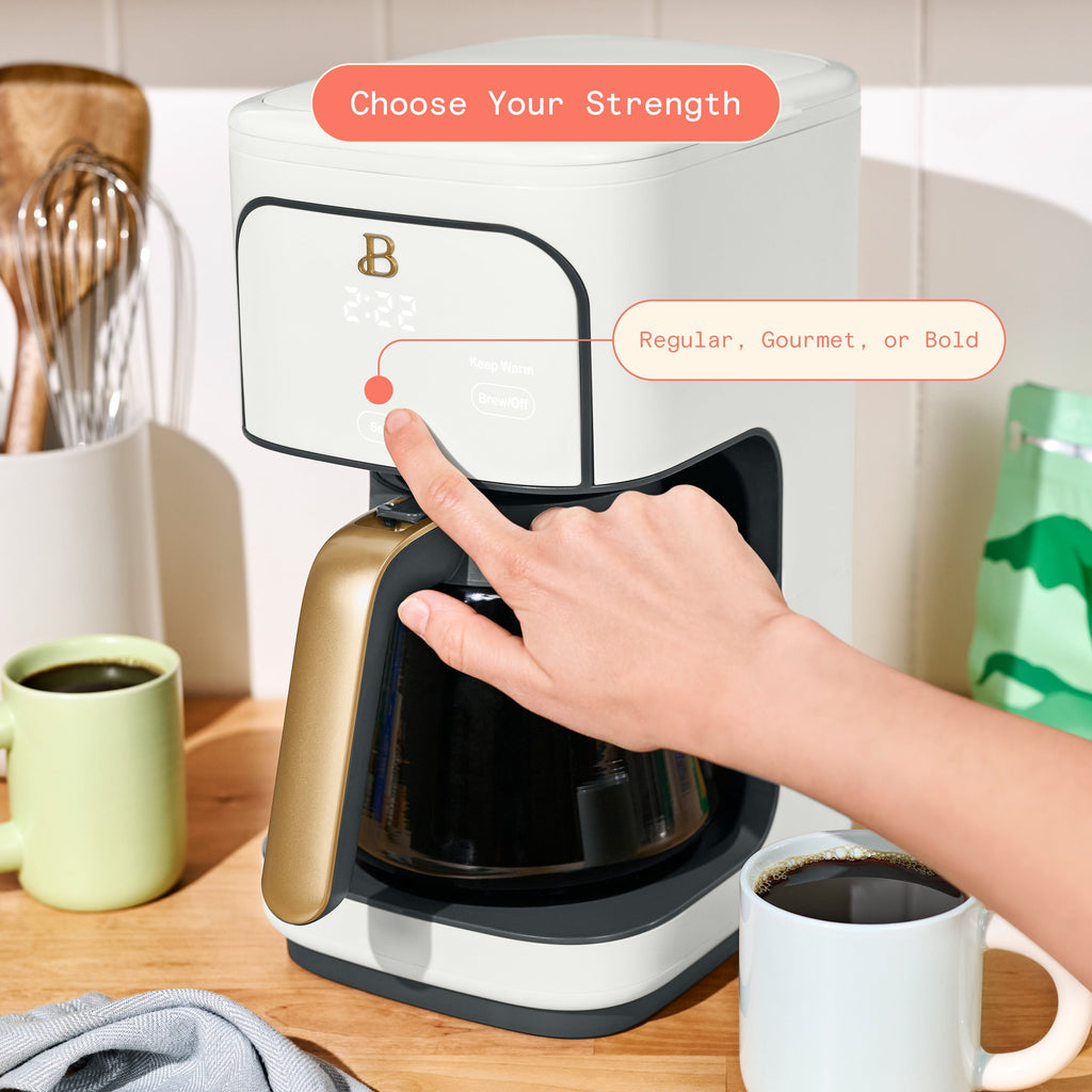 Beautiful 12 cup Programmable Coffee Maker, Thyme Green by Drew Barrymore