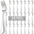 Astercook Dinner Fork Set, 24-Piece Premium Food-Grade Stainless Steel Forks Silverware, Mirror Polished & Dishwasher Safe, Heavy Duty Flatware Ideal for Kitchen, Restaurant & Party Use