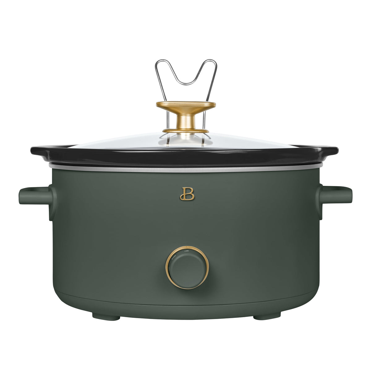 Beautiful 8 Qt Manual Slow Cooker, Thyme Green by Drew Barrymore