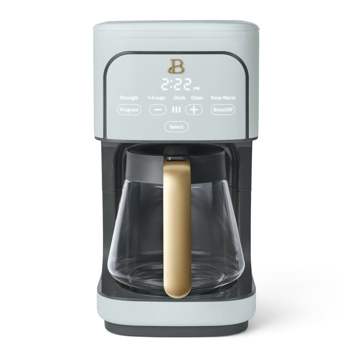 Beautiful 12 cup Programmable Coffee Maker, Thyme Green by Drew Barrymore