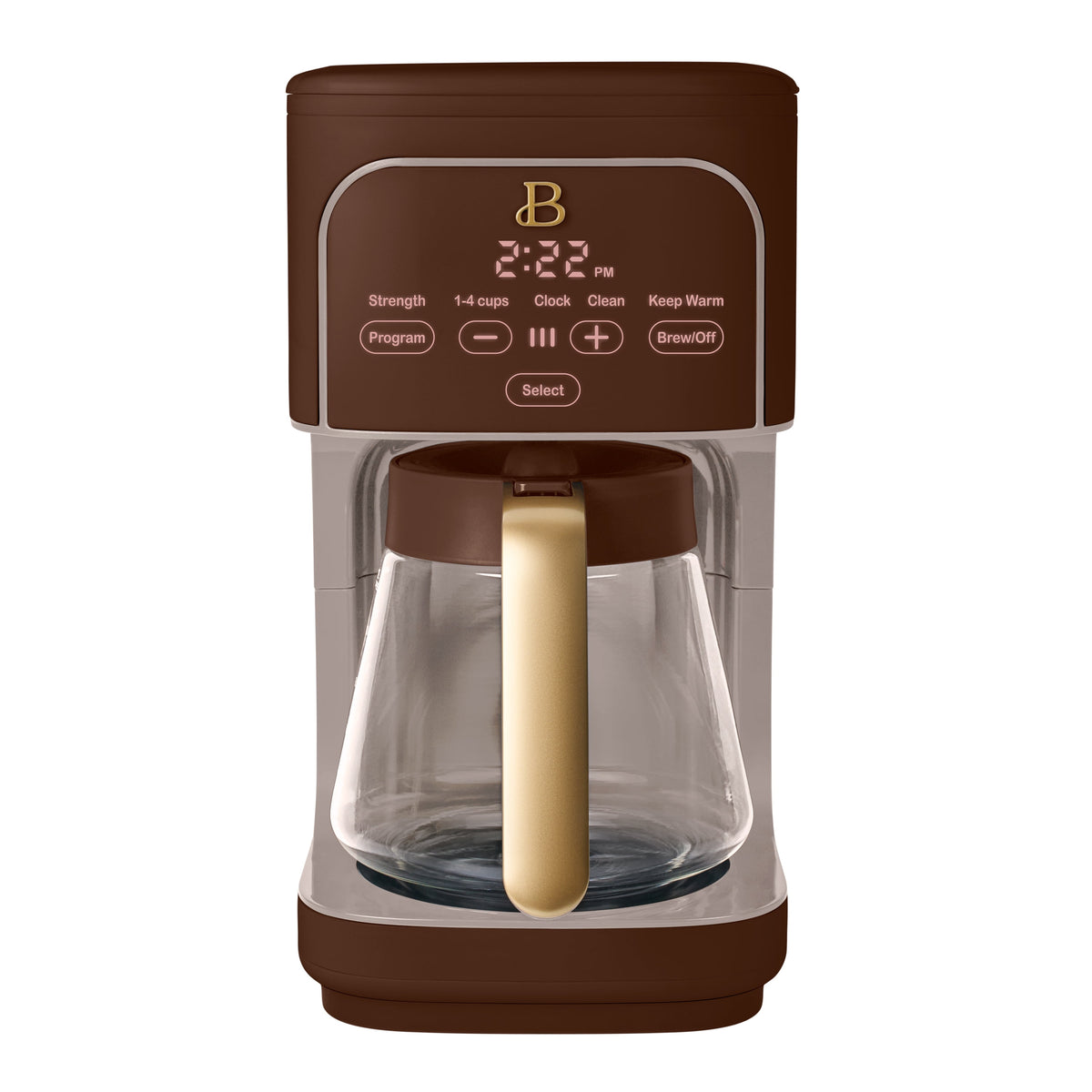 Beautiful by Drew Barrymore 12-Cup Programmable Coffee Maker, White Icing
