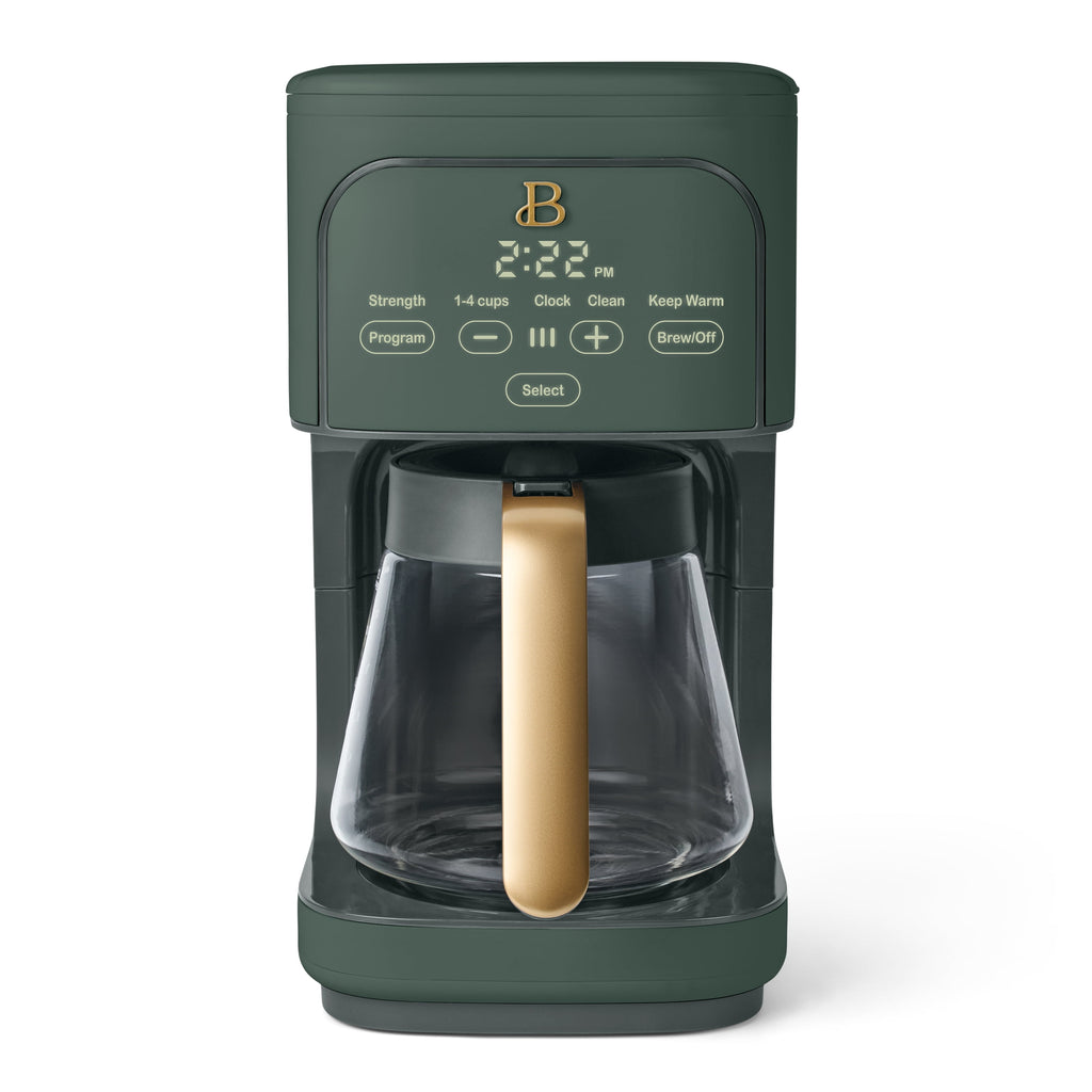 Beautiful 12 cup Programmable Coffee Maker, Thyme Green by Drew Barrymore