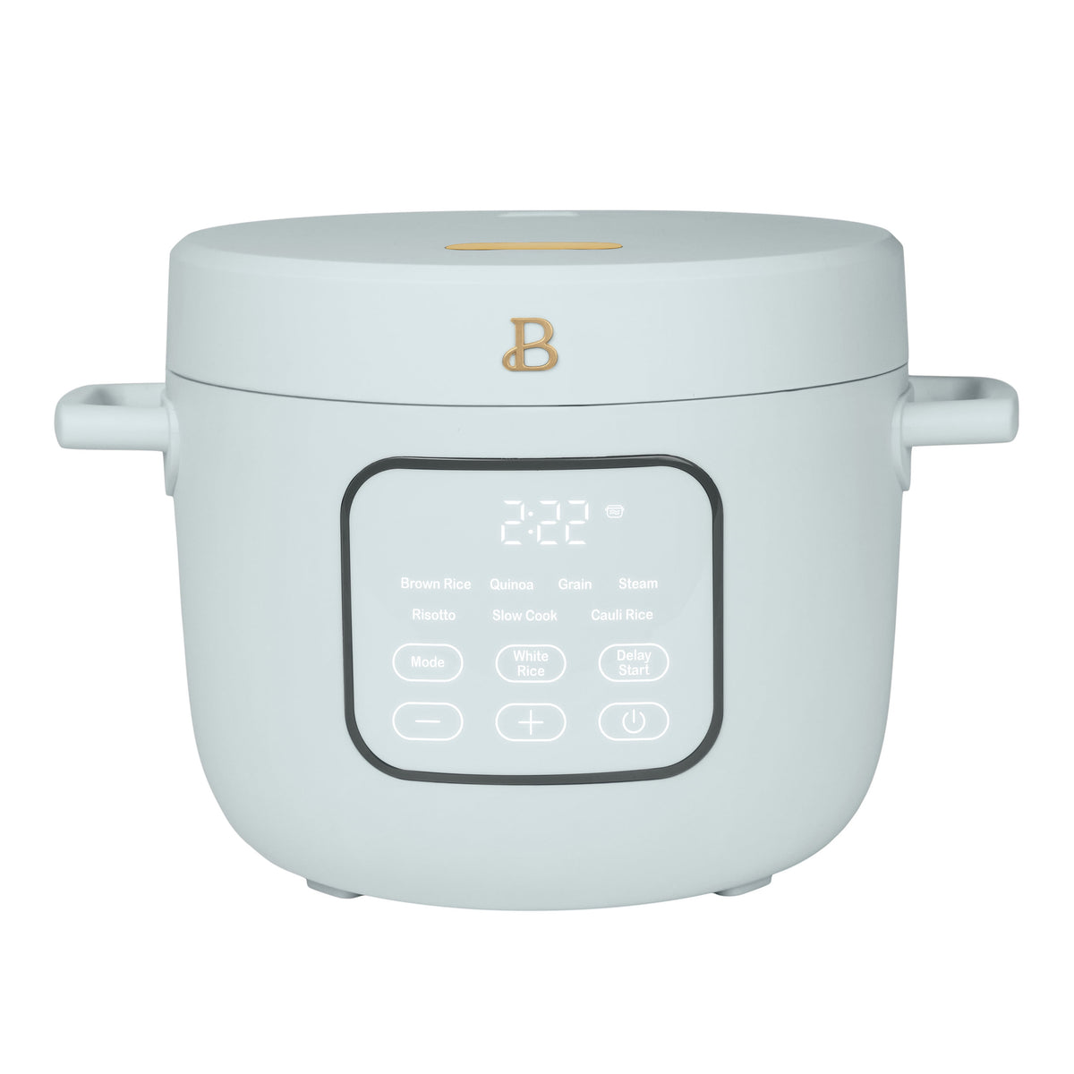Beautiful 14-Cup Cooked, 6-Cups Uncooked Electric Rice and Grain Cooker, EverGood Ceramic Nonstick Coating, Thyme Green by Drew Barrymore