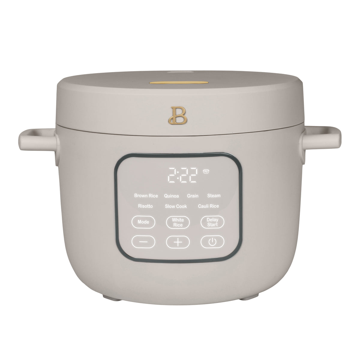 Beautiful 14-Cup Cooked, 6-Cups Uncooked Electric Rice and Grain Cooker, EverGood Ceramic Nonstick Coating, Thyme Green by Drew Barrymore