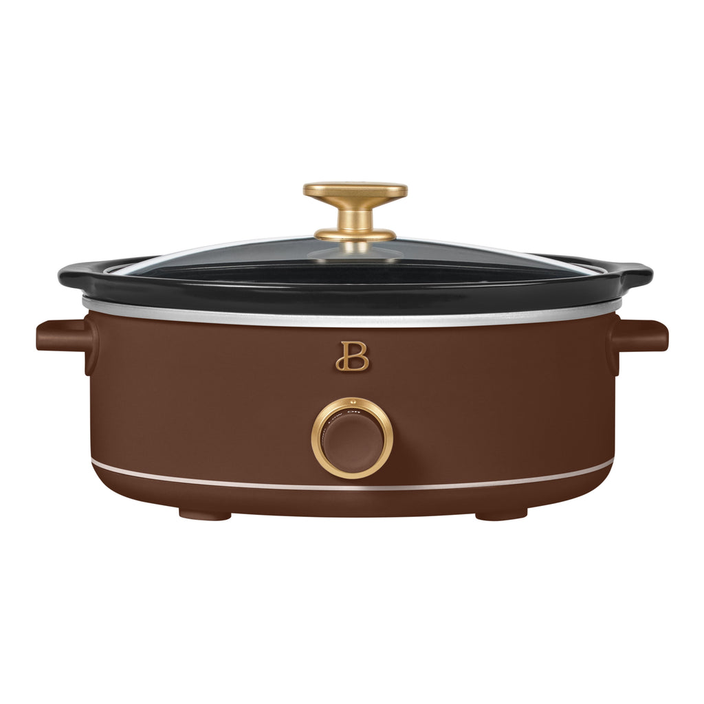Beautiful 2.5 Qt Dip and Serve Manual Slow Cooker, Chocolate by Drew Barrymore