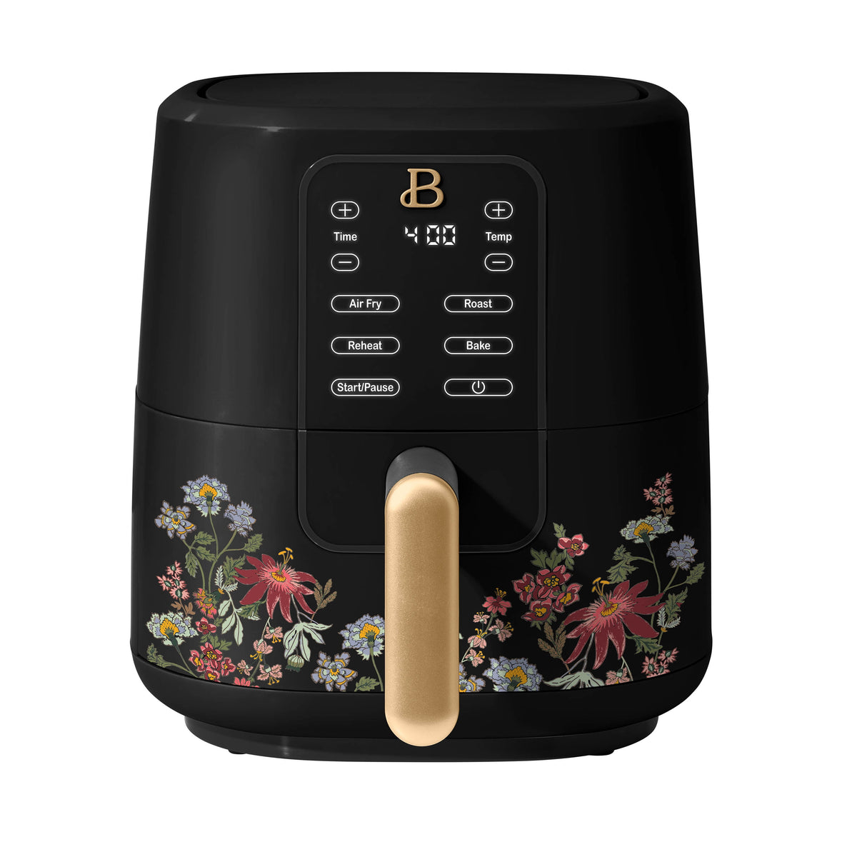 Beautiful 3 Qt Air Fryer with TurboCrisp Technology, EverGood Non-Toxic Ceramic Nonstick Coating, Chocolate by Drew Barrymore