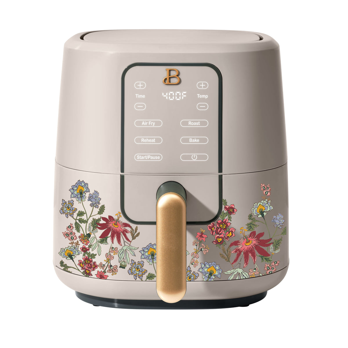 Beautiful 3 Qt Air Fryer with TurboCrisp Technology, EverGood Non-Toxic Ceramic Nonstick Coating, Chocolate by Drew Barrymore