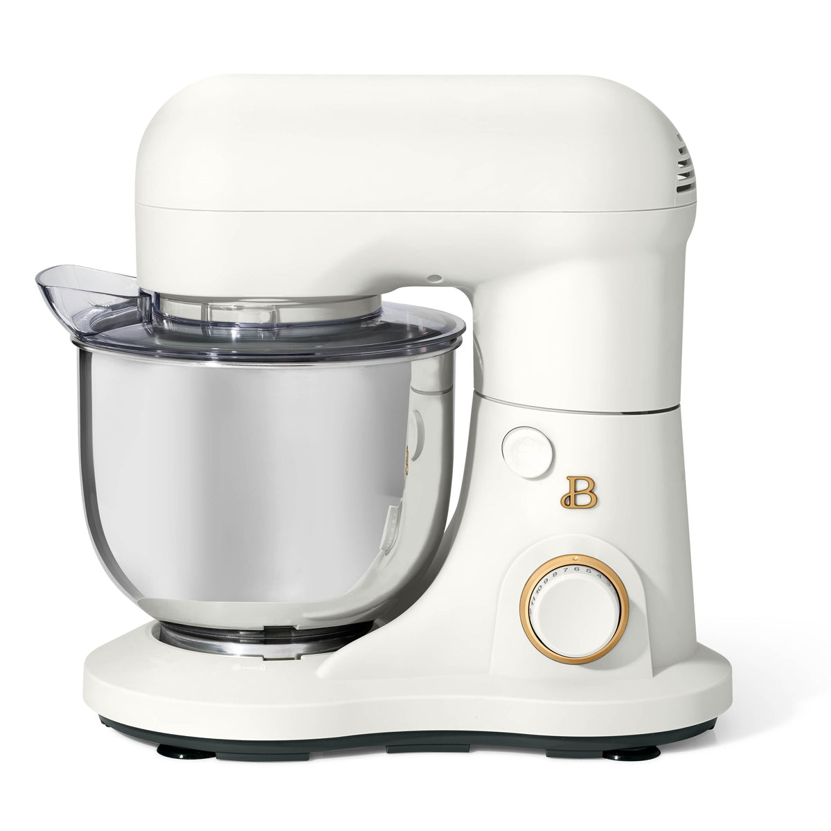 Beautiful 3.5 Qt Stand Mixer with Flat Beater, Dough Hook, Balloon Whisk, Chocolate by Drew Barrymore