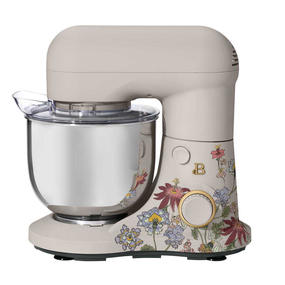 Beautiful 3.5 Qt Stand Mixer with Flat Beater, Dough Hook, Balloon Whisk, Chocolate by Drew Barrymore