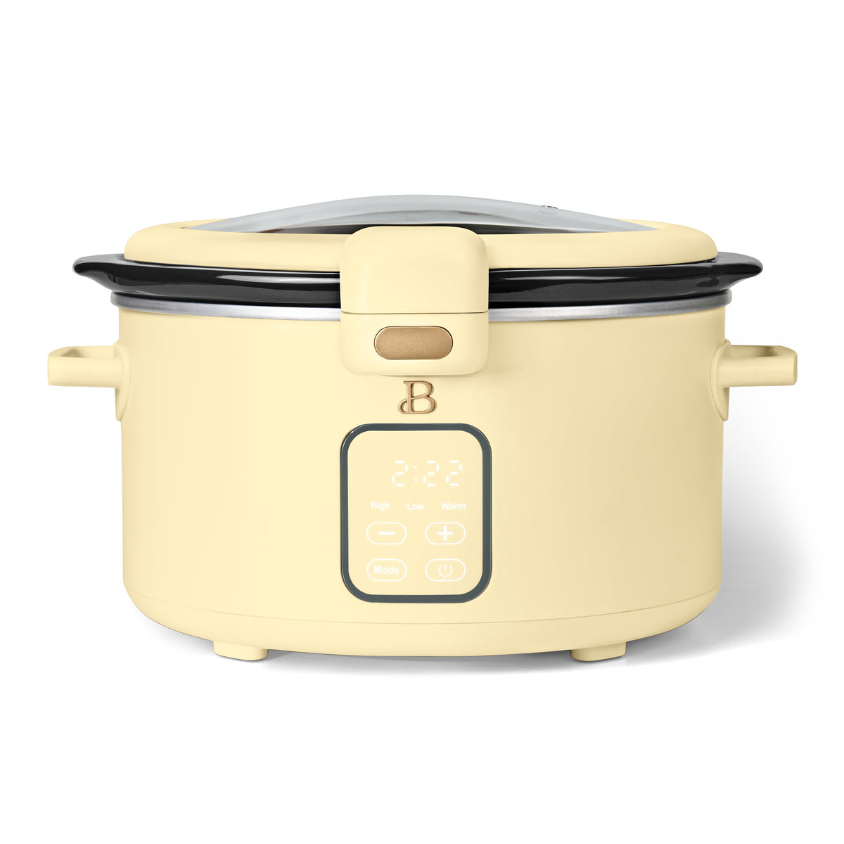 Beautiful 4 Qt Digital Slow Cooker with Hinged Locking Lid, Thyme Green by Drew Barrymore