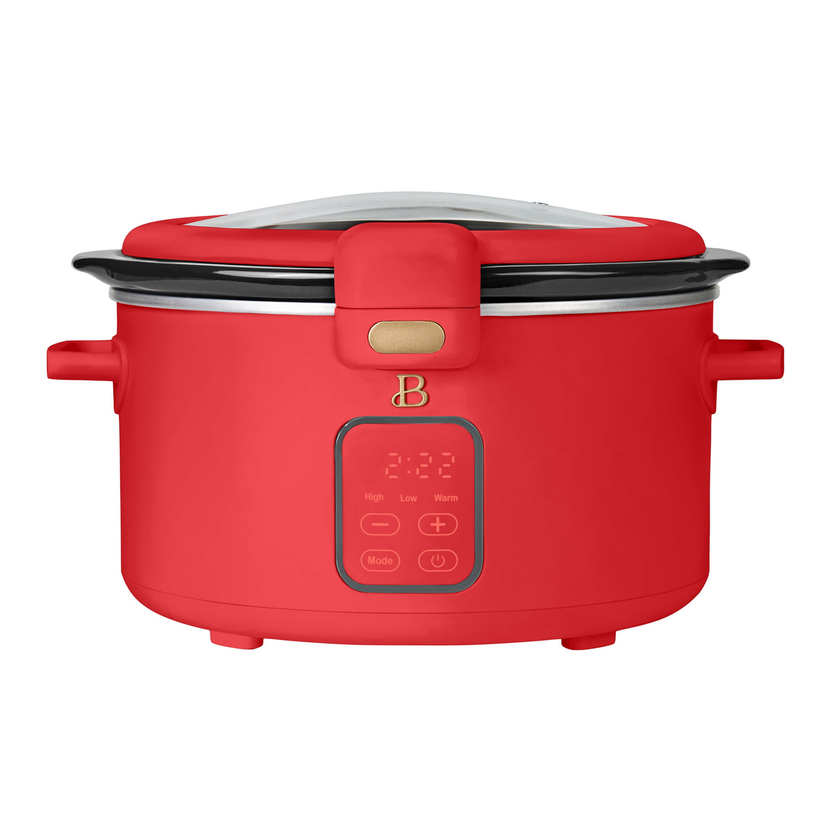 Beautiful 4 Qt Digital Slow Cooker with Hinged Locking Lid, Thyme Green by Drew Barrymore