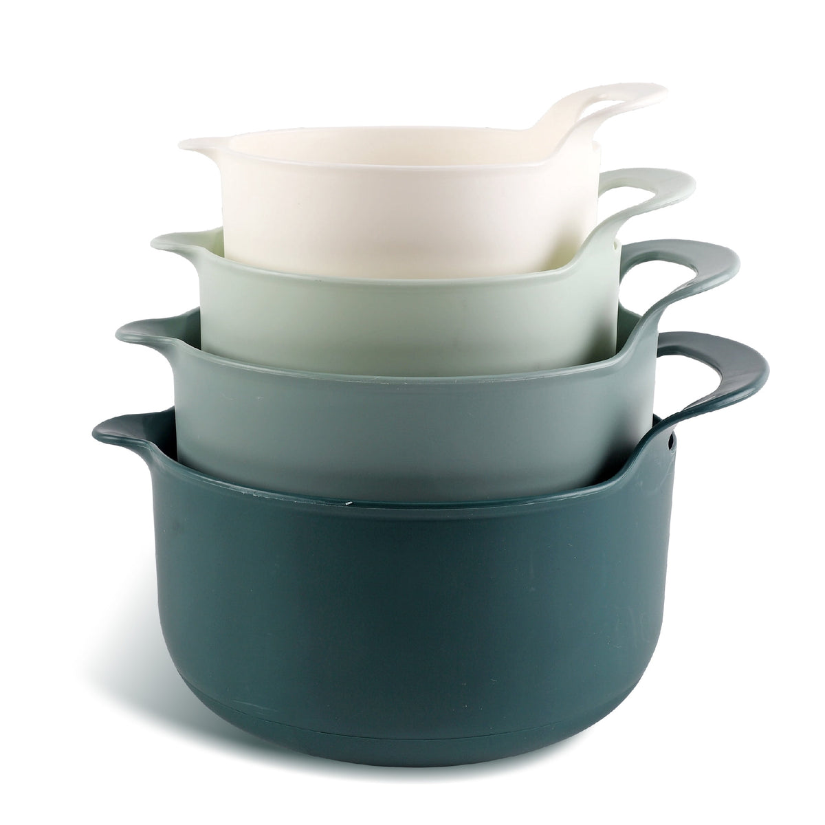 COOK WITH COLOR Mixing Bowls Set, 4-Piece Non-Slip Mixing Bowls with Pour Spouts & Handles, Black Speckled
