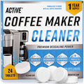 Active Coffee Machine Cleaner and Descaler, (Keurig, Nespresso, Ninja, Espresso), 24 Count, 1 pack