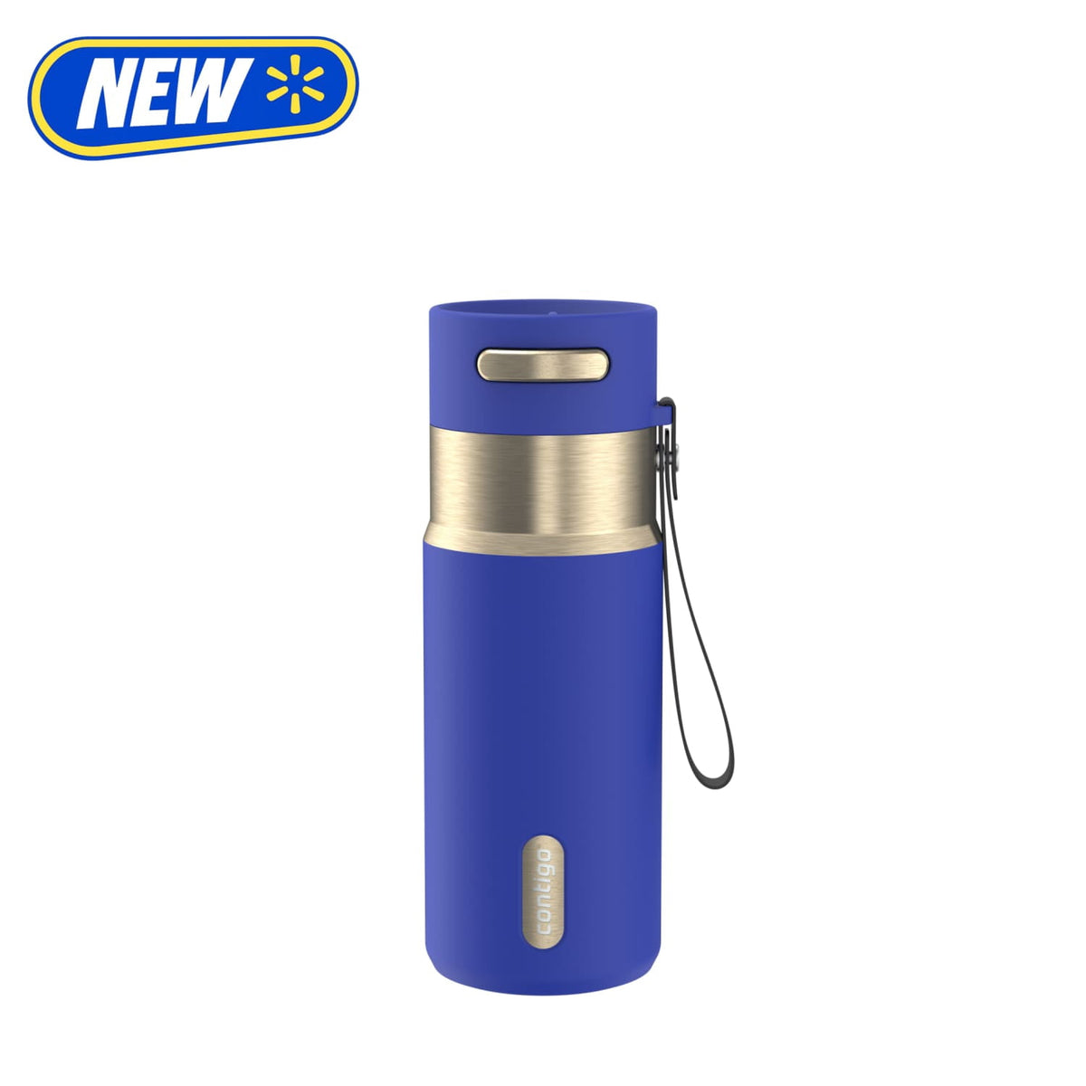 Contigo 16oz AutoSeal Insulated Stainless Steel Water Bottle, Licorice Black/Bronze