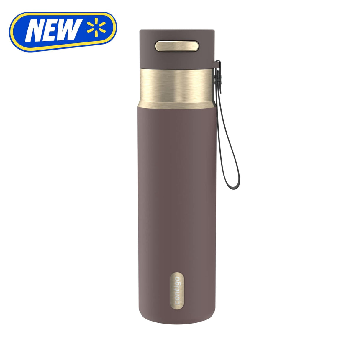 Contigo 24oz AutoSeal Insulated Stainless Steel Water Bottle, Licorice Black/Bronze