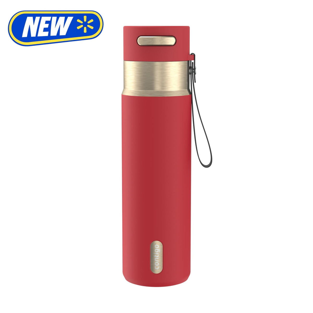 Contigo 24oz AutoSeal Insulated Stainless Steel Water Bottle, Licorice Black/Bronze