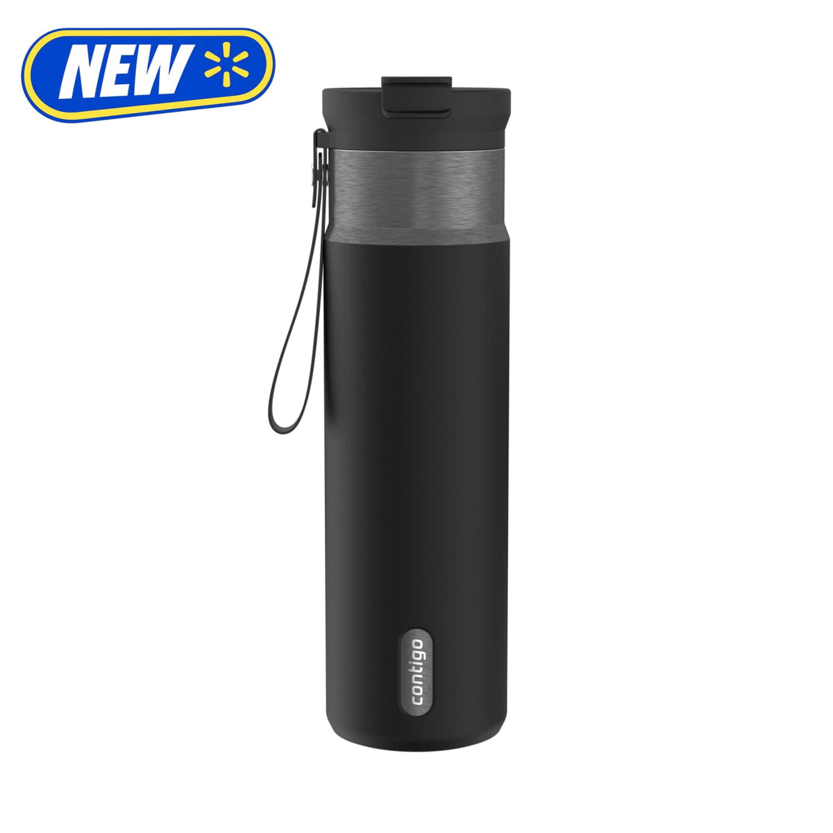 Contigo 24oz DualSip Insulated Stainless Steel Water Bottle with Built-In Straw and Drink Opening, Abyss Blue/Silver