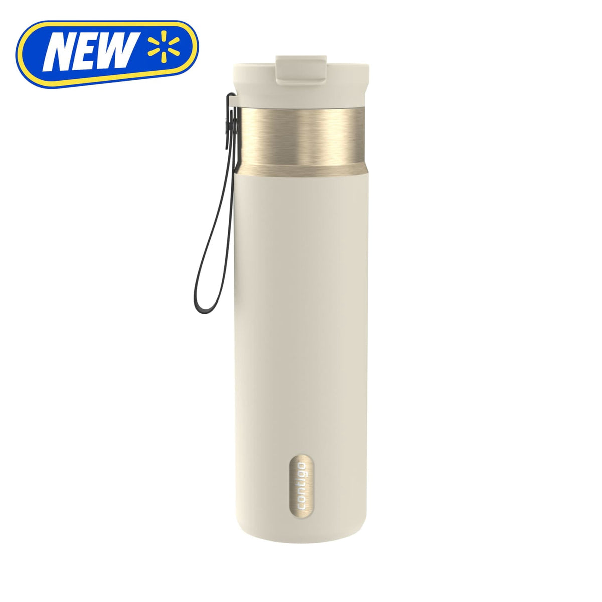 Contigo 24oz DualSip Insulated Stainless Steel Water Bottle with Built-In Straw and Drink Opening, Abyss Blue/Silver
